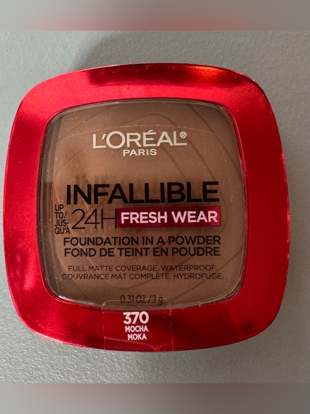 L'Oreal Infallible Fresh Wear Powder Foundation - Red Trim Brown Shade 370 mocha